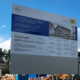 Baustellenschild für Forschungszentrum in Bayern